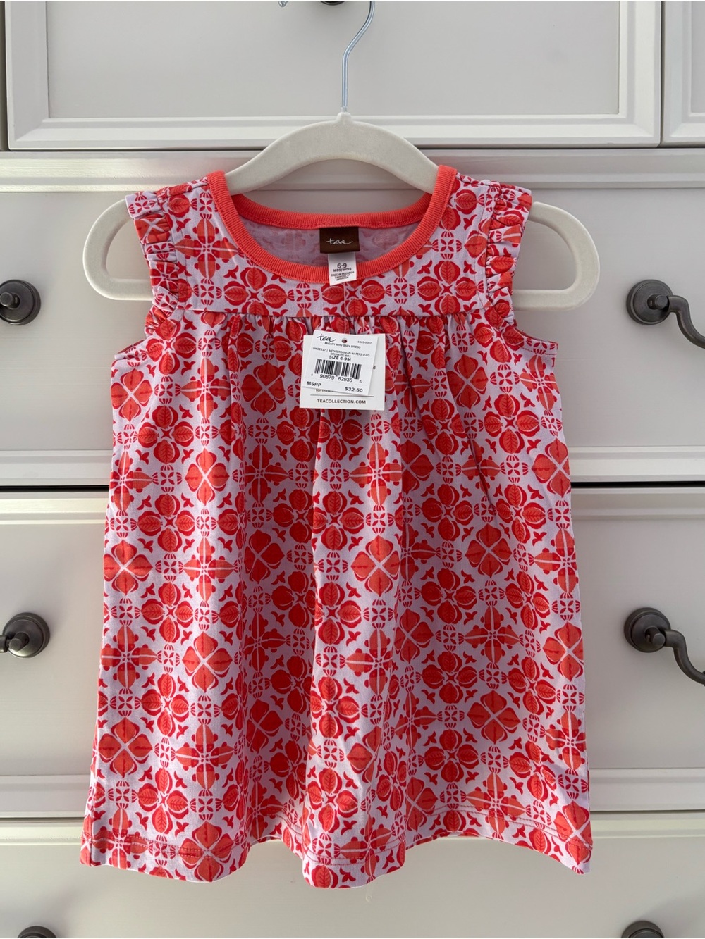 NWT Tea Collection Baby Girl Geometric Print Dress - Size 6-9 Months